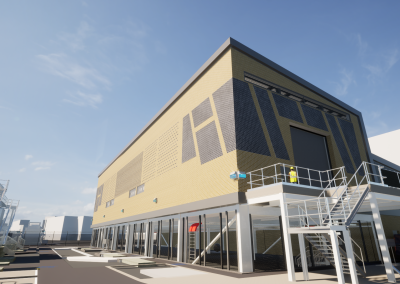 Artists impression of the exterior of gas Insulated Switchgear Sub-Station Building, London